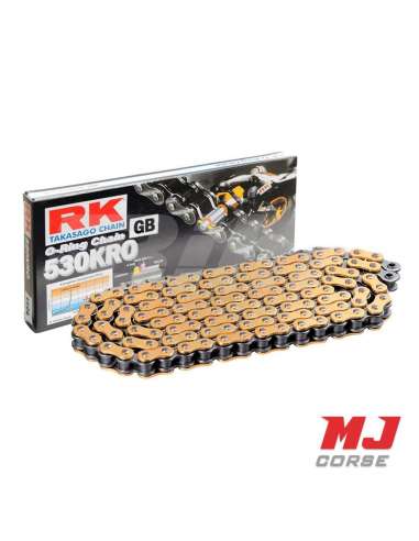 RK chain with o-ring reinforced 136 links 530H in gold