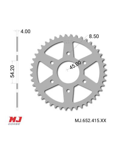 MJ rear sprocket for Corse Factory CRS85