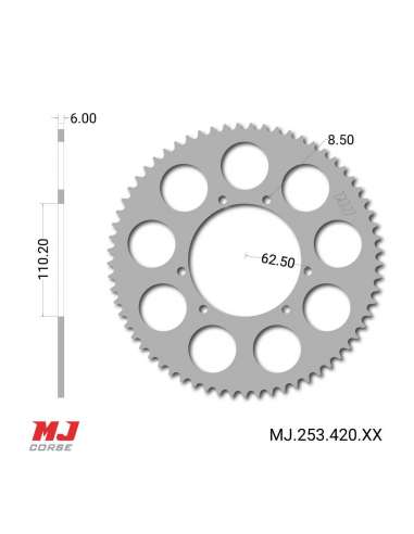MJ-Hintere Kettenräder Für Suzuki RMX 50