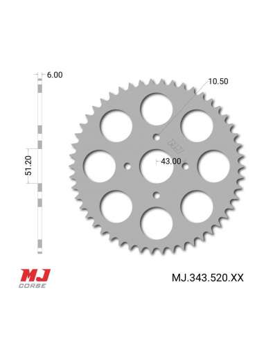 Corona MJ per Honda TLR 200 D 1983