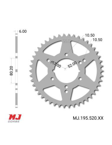 Couronne MJ compatible avec Polaris 4x4 250 1993