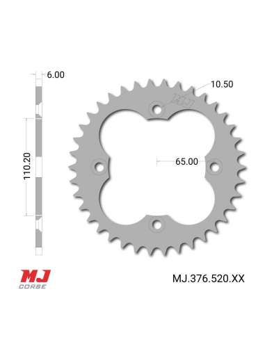 MJ-Hintere Kettenräder Für Honda TRX 300 EX Fourtrax 1993-2008