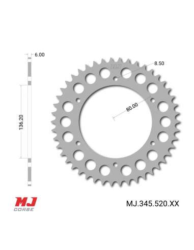 Corona MJ per Aprilia Tuareg 125 ETX 1985-1987