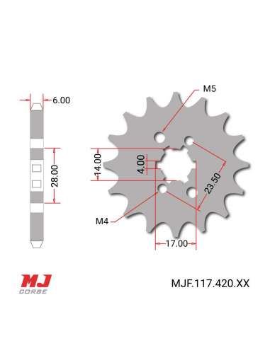 Front sprocket Aprilia RS 50 2006-2013 pitch 415