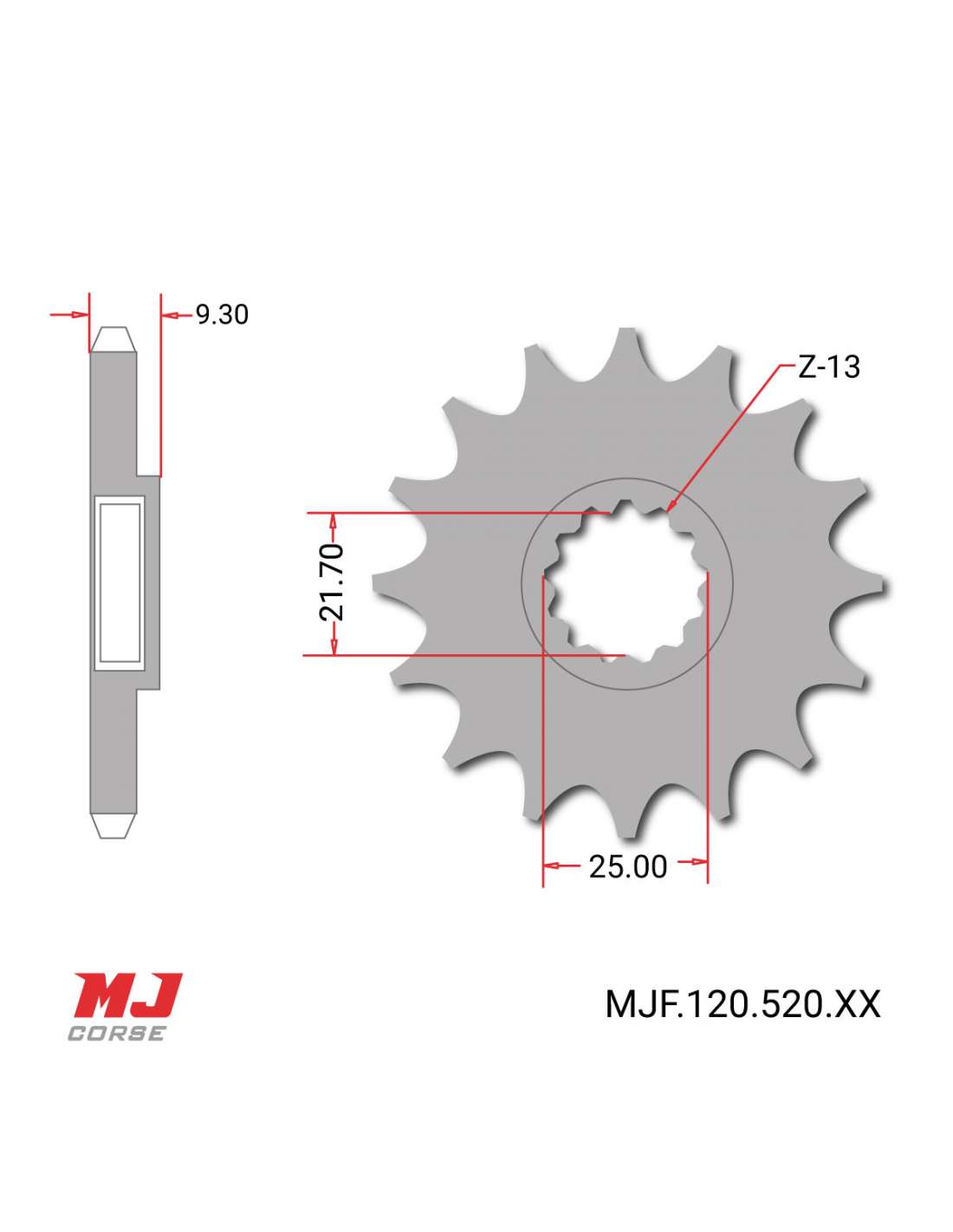 front-sprocket-kawasaki-klx230-mj-corse