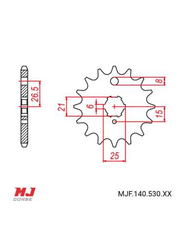 Pignon compatible avec Kawasaki KZ 400