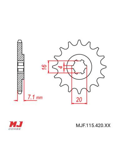 Front sprocket Suzuki RMX 50 1997-1999