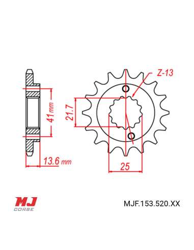 Pignone per Kawasaki ZX6R Ninja 1998-2006