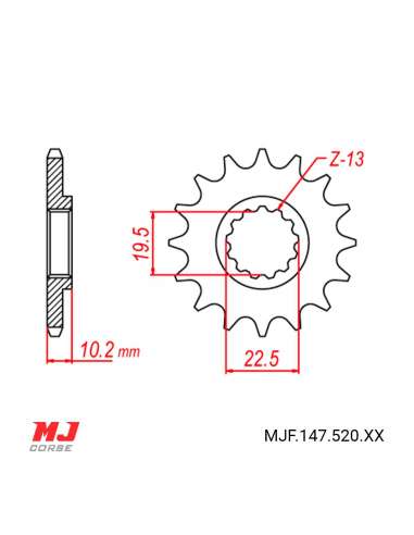 Ritzel für Beta M4 Supermoto 400 2010-2011