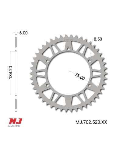 Corona MJ para Kawasaki KXD 250