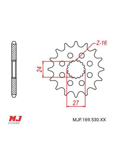 Pignon compatible avec Suzuki GSX 1300 B-King 2008-2012