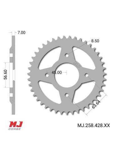 MJ-Hintere Kettenräder Für Mash Dirt Track 125