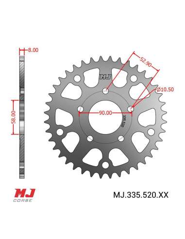 MJ-Hintere Kettenräder Für Gilera MX 1 125