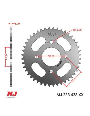 Couronne MJ compatible avec Leonart Spyder 125