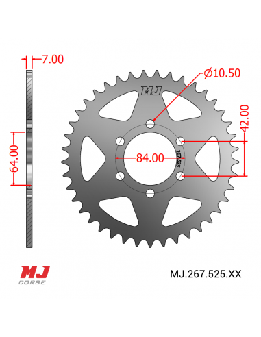 MJ-Hintere Kettenräder Für Suzuki T20 Super Six 68