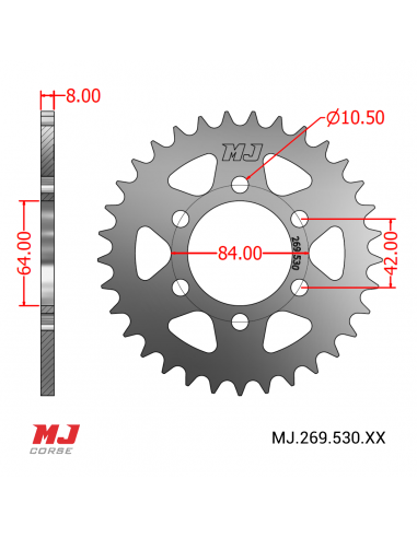 MJ rear sprocket for Suzuki GS 400 77-81