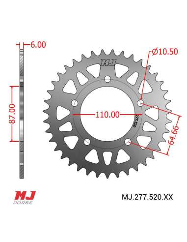 Corona MJ para Suzuki V-Strom 250 (DL250) 17-20