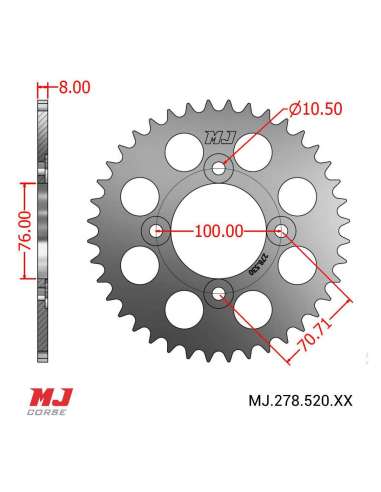 Corona MJ para Suzuki RG 500 Gamma 86-89