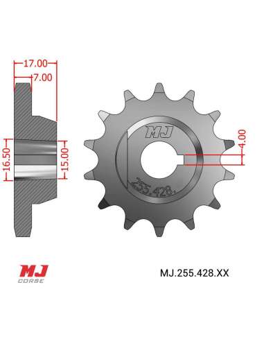 Piñón para Montesa Cota 125