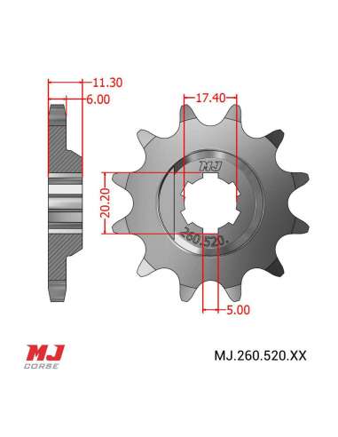 Ritzel für Montesa Cota 349 (eje estriado)