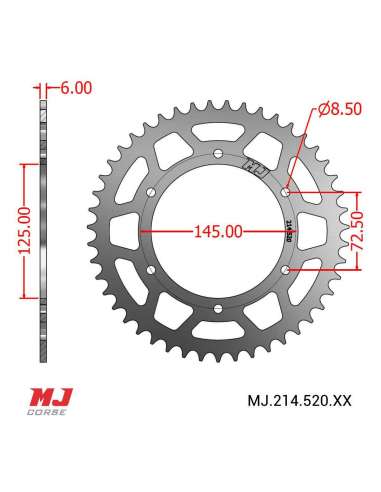 MJ-Hintere Kettenräder Für SEMOG KARTCROSS