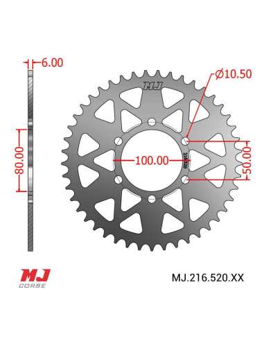MJ rear sprocket for GALESPEED TYPE R