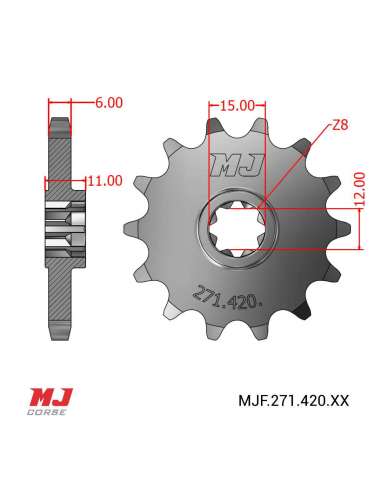 Pignon compatible avec Macal Dakar 50