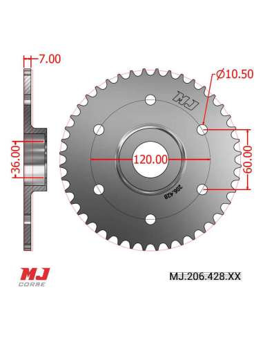 MJ-Hintere Kettenräder Für Derbi SUPER 125 4V