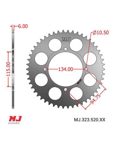 Corona MJ per CAGIVA Elefant 350 Paris Dakar 86-88