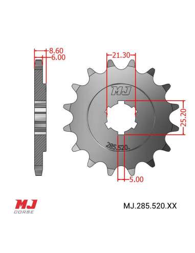 Pignon compatible avec Sanglas 500S2 V5