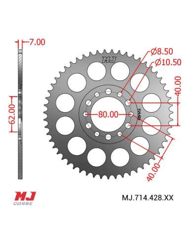 MJ-Hintere Kettenräder Für Yamaha MX175  74-81