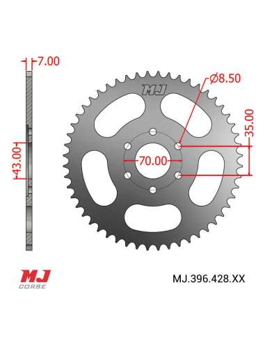 Couronne MJ compatible avec Bultaco BRIO 75