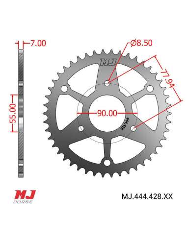 MJ-Hintere Kettenräder Für Rieju RS2 125 Pro 2007-2010