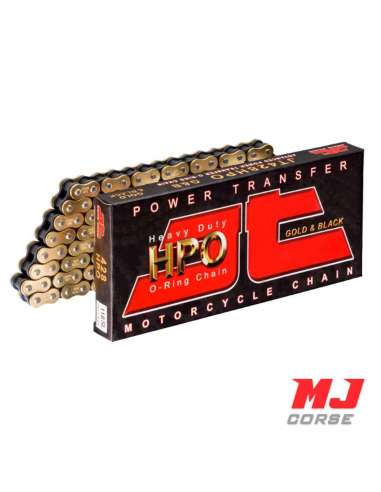 Cadena JT O-Ring HPO con retenes 136 eslabones paso 428 en dorado