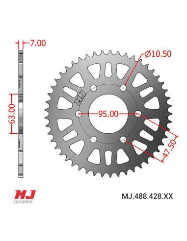 Corona MJ para EUROCKA MOTRAC 50 4T (después de 2013)