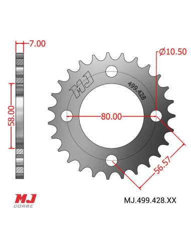 Couronne MJ compatible avec JINLING JLA-21B 250