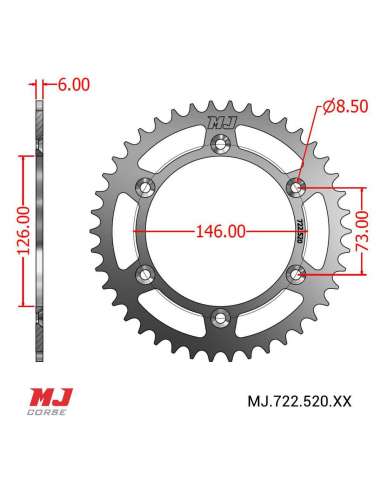 Corona MJ para Suzuki TSR 200 (TS200 R) 1990-1992