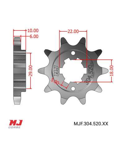 Pignon compatible avec MERLIN DG3