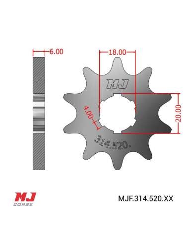 Front sprocket Montesa Cota 315 R