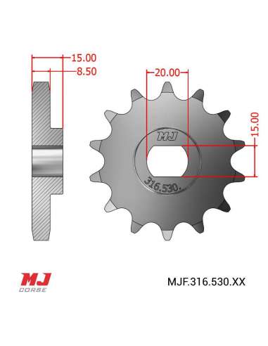 Piñón para Morini 350