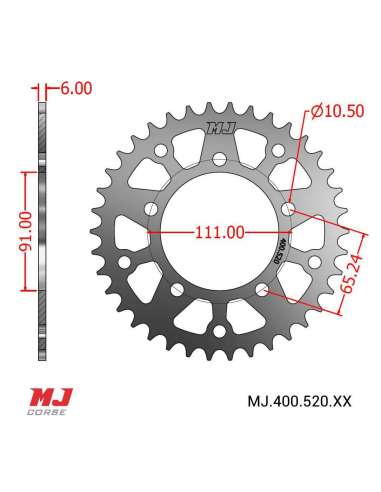 MJ rear sprocket for ZONTES T310
