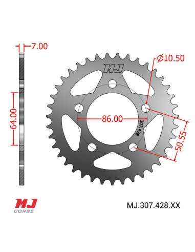 MJ-Hintere Kettenräder Für Motor Hispania NKZ 125